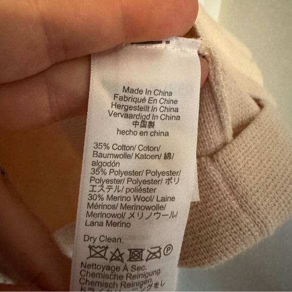 J. Crew Giselle Cardigan Blazer Jacket Merino Cotton Womens Large Cream - Picture 8 of 12